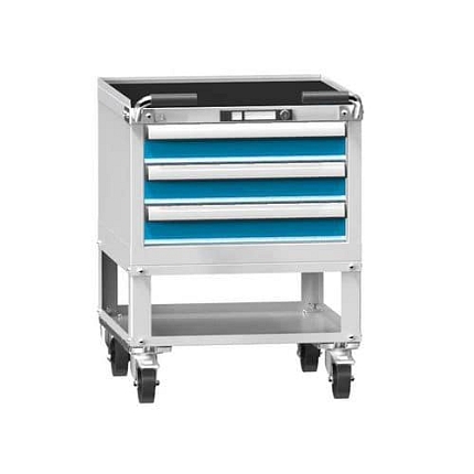 Dílenský vozík ZAM39-1, 27x27D, 578 x 600 x 785 mm, šedá-modrá