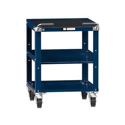 Dílenský vozík ZA, 785 x 578 x 600 mm, 3 police, tmavě modrá