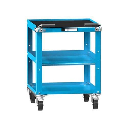 Dílenský vozík ZA, 785 x 578 x 600 mm, 3 police, modrá