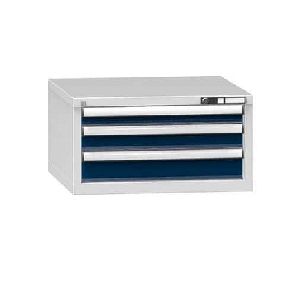 Zásuvková skříň ZB4, 731 x 753 x 390 mm, šedá-tmavě modrá