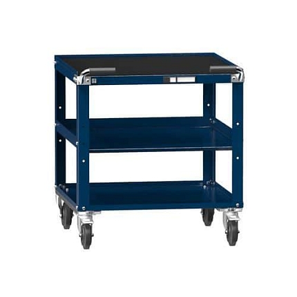 Dílenský vozík ZB, 810 x 731 x 753 mm, 3 police, tmavě modrá