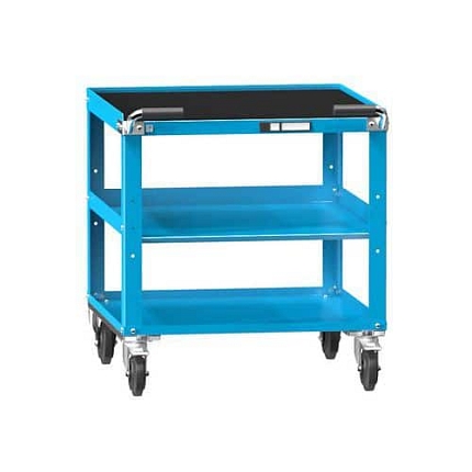 Dílenský vozík ZB, 810 x 731 x 753 mm, 3 police, modrá
