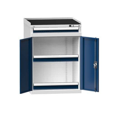 Strojní skříň ZBS2, 731 x 773 x 1010 mm, šedá-tmavě modrá