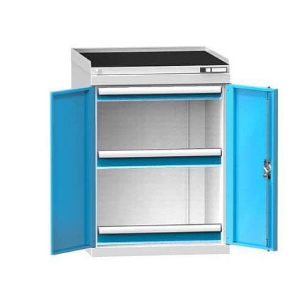 Strojní skříň ZBS3, 731 x 773 x 1010 mm, šedá-modrá