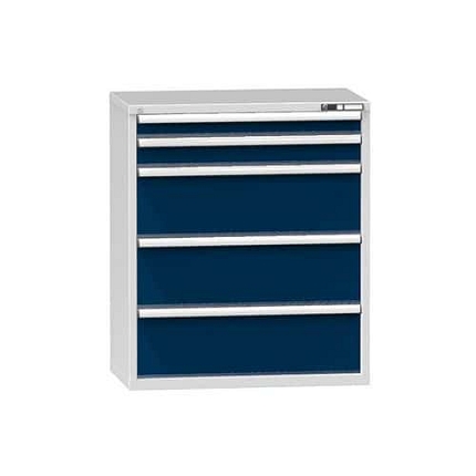 Zásuvková skříň ZC3, 1037 x 600 x 1215 mm, šedá-tmavě modrá