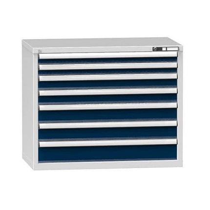 Zásuvková skříň ZC7, 1037 x 600 x 840 mm, šedá-tmavě modrá