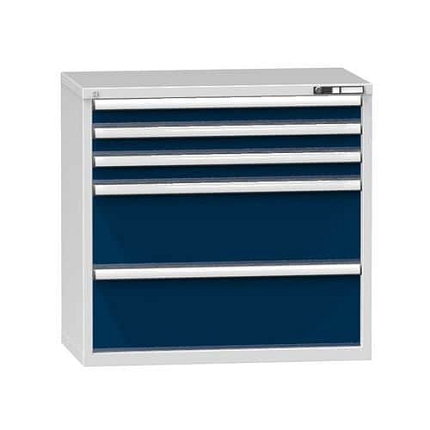 Zásuvková skříň ZC3, 1037 x 600 x 990 mm, šedá-tmavě modrá