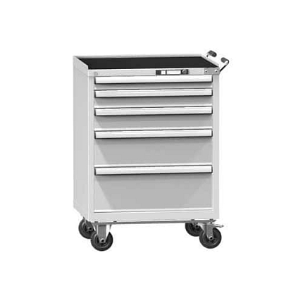 Dílenský vozík ZD, 5 zásuvek, 1060 x 731 x 600 mm, šedá/šedá