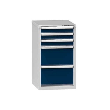 Zásuvková skříň ZE3, 578 x 753 x 990 mm, šedá-tmavě modrá