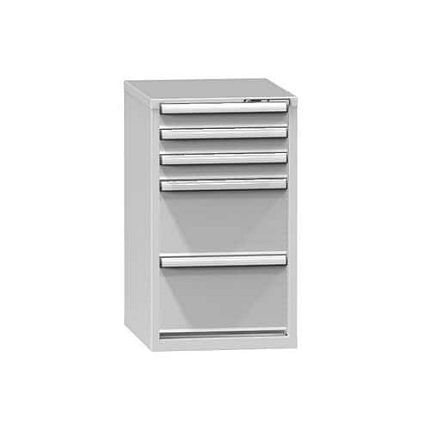 Zásuvková skříň ZE3, 578 x 753 x 990 mm, šedá-šedá