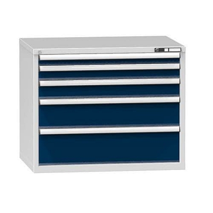 Zásuvková skříň ZG3, 1037 x 753 x 840 mm, šedá-tmavě modrá