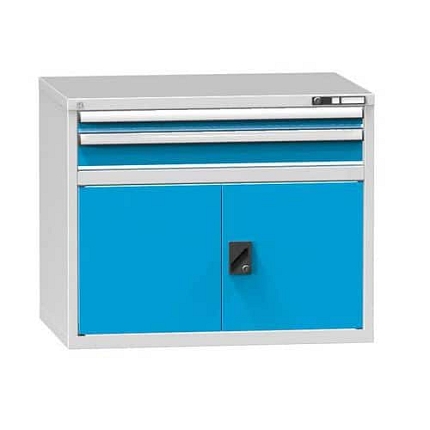 Zásuvková skříň ZG8, 1037 x 753 x 840 mm, šedá-modrá