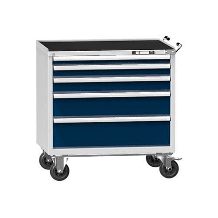 Dílenský vozík ZGM84-1, 54x36D, 1037 x 753 x 1105 mm, šedá-tmavě modrá