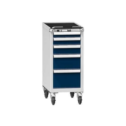 Dílenský vozík ZH, 5 zásuvek, 1060 x 442 x 753 mm, šedá/tmavě modrá