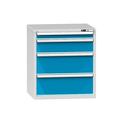 Zásuvková skříň ZK5, 884 x 753 x 990 mm, šedá-modrá