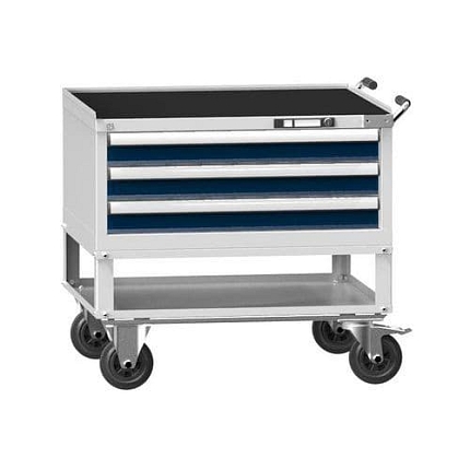 Dílenský vozík ZKM39-1, 45x36D, 884 x 753 x 855 mm, šedá-tmavě modrá