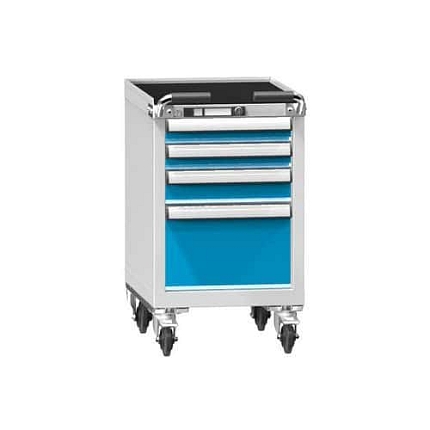 Dílenský vozík ZLM59-2, 19x27D, 442 x 600 x 785 mm, šedá-modrá