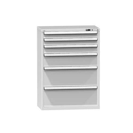 Zásuvková skříň ZR5, 884 x 464 x 1215 mm, šedá-šedá