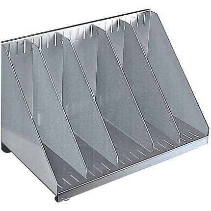 Třídič s přepážkami šedý – výška: 24,6 cm