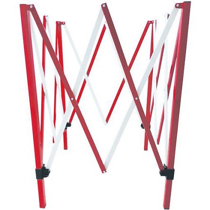 Čtvercová kovová mobilní zábrana Manutan Expert, skládací, 130 x 130 cm