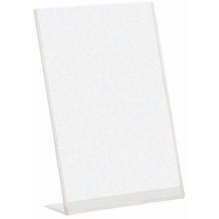 Plexi stojánek na letáky Manutan Expert, typ L na výšku, A6