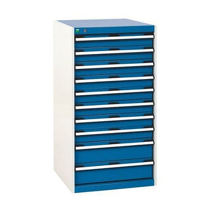 Dílenská zásuvková skříň, Bott SL-66, výška 120 cm, 10 zásuvek