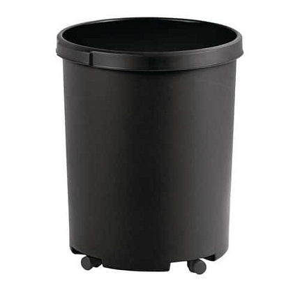 Kulatý odpadkový koš 50 l černý