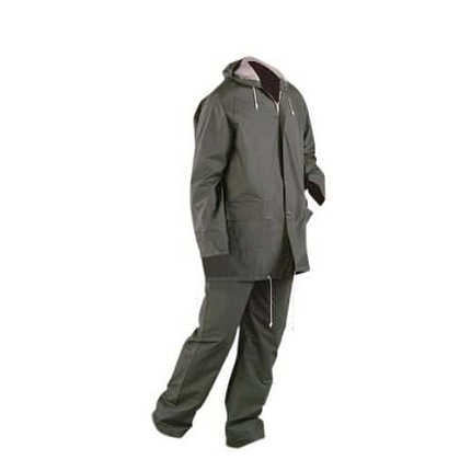 Zelený XL PVC oblek do deště.