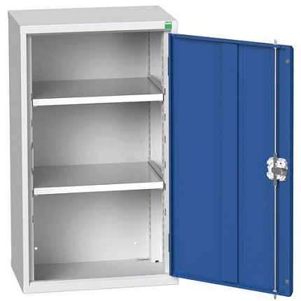 Dílenská skříňka policová Bott Verso, 90 x 52,5 x 35 cm, 2 police, šedá-modrá