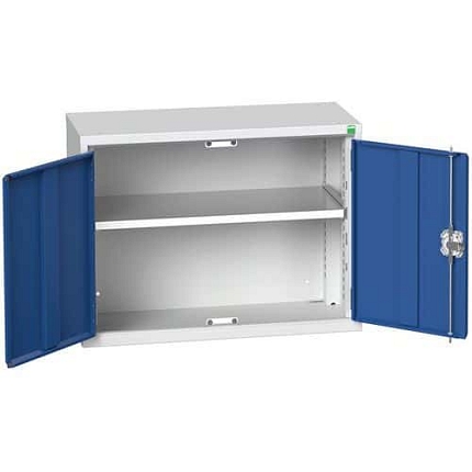Nástěnná skříňka Bott Verso, 60 x 105 x 35 cm, šedá-modrá