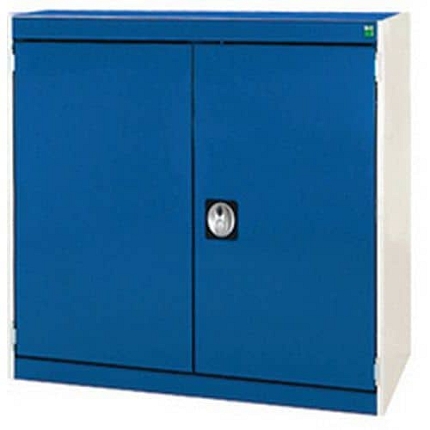 Dílenská zásuvková skříň Bott Cubio, 80 x 80 x 52,5 cm, 1 skříňka, šedá-modrá