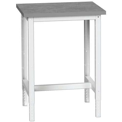 Dílenský stůl Bott Verso, výškově nastavitelný, 78-93 x 70 x 60 cm, linoleum, šedá-šedá