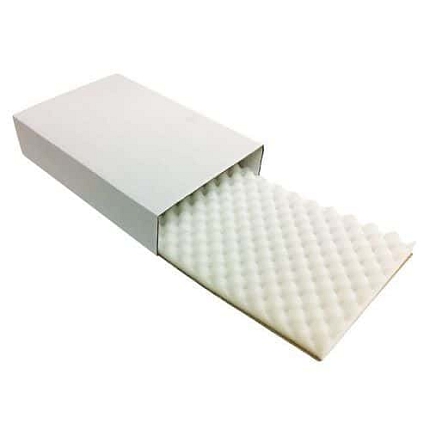 Bílá kartonová krabice s pěnovou výplní, 330 x 220 x 65 mm