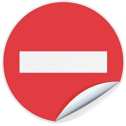 Nalepovací retroreflexní cedule, zákaz vjezdu