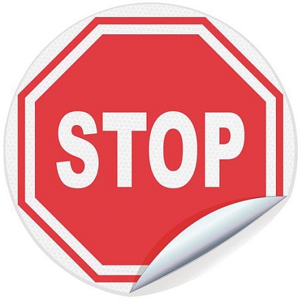 Nalepovací retroreflexní cedule, STOP