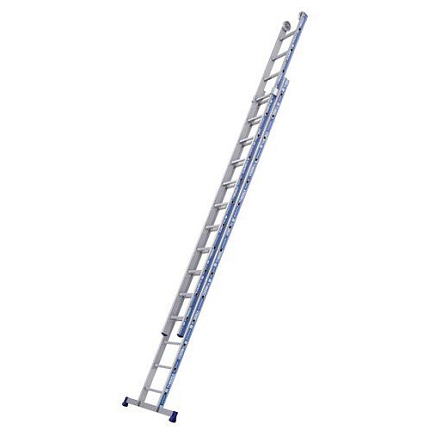 Výsuvný hliníkový žebřík Afix Platinum Tubesca-Comabi, 2 x 14 příček