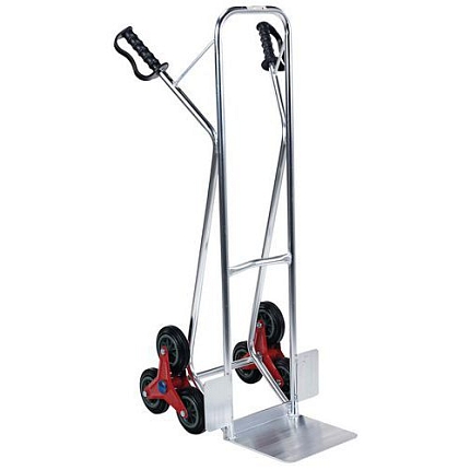 Hliníkový schodišťový rudl Manutan Expert RU52 s plnými koly, do 150 kg