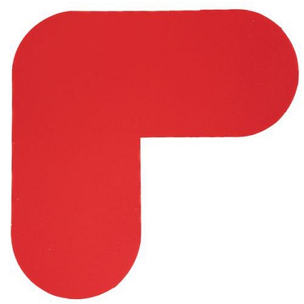 Signalizační podlahové značení Manutan Expert, 20 x 20 cm, 10 ks, červené