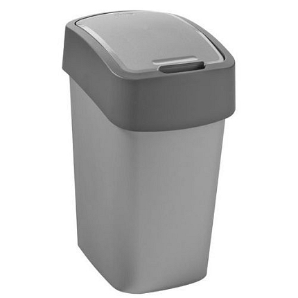 Plastový odpadkový koš Pacific, objem 25 l, šedý/antracit