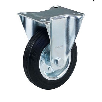 Gumové transportní kolo s přírubou, průměru 200 mm, válečková ložiska