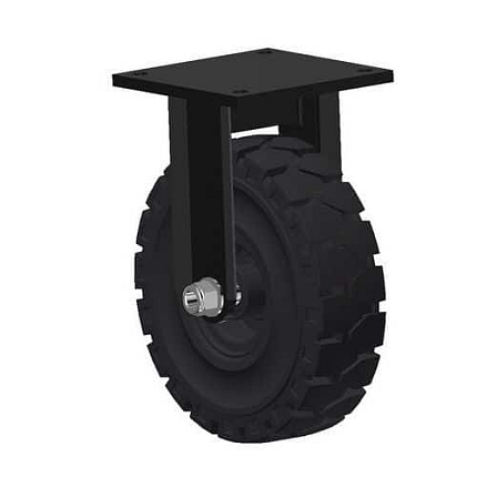 Gumové transportní kolo s přírubou, průměr 122 mm, kuličková ložiska, S