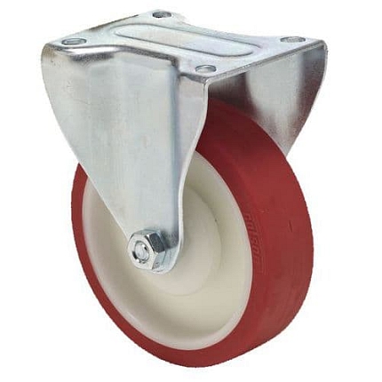 Polyuretanové transportní kolo s přírubou, průměr 125 mm, kuličková ložiska