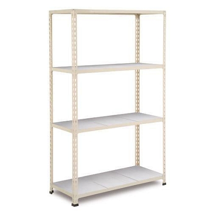 Kovový regál Rapid 2, 160 x 152,5 x 61 cm, 110 kg/police, 4 ocelové panely, pozink