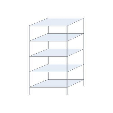 Kovový regál Tauret, základní 200 x 100 x 60 cm, 1 200 kg, 5 polic, pozink
