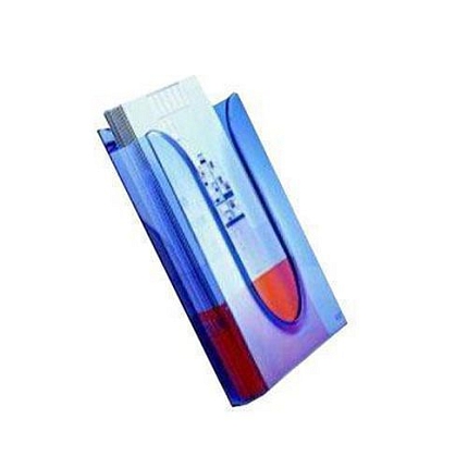 Univerzální držák na prospekty Stockholm, 1 přihrádka A4, transparentní modrá