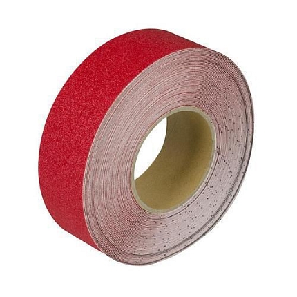 Protiskluzová podlahová páska, 18 m, červená