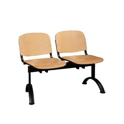 Lavice ISO black, dvoumístná