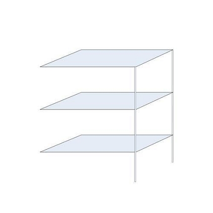 Kovový regál Andras, přístavbový, 200 x 150 x 80 cm, 1 200 kg, 3 police, pozink