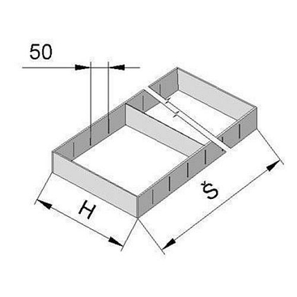 Rovná ohrádka, 120 x 60 cm