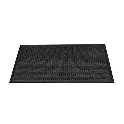 Vnitřní čisticí rohož s náběhovou hranou, 90 x 60 cm, černá